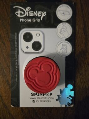 Disney Red Phone Grip - SpinPop Mickey Design